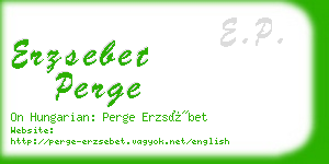 erzsebet perge business card